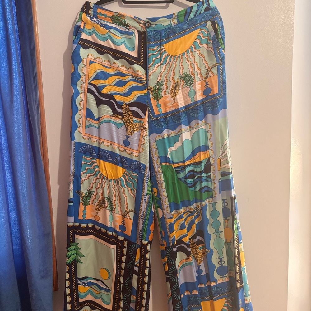 Colorful Graphic Print Pants